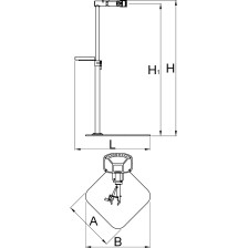 1693BQ- Caballete de reparación Pro Repair con base fija y liberación rapida