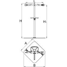 1693CQ- Caballete de reparación profesional de doble abrazadera y liberación rápida