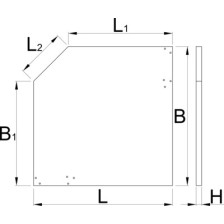 990TW1-Encimera esquinera de madera de banco de trabajo modular