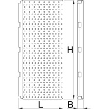 990BA -Panel perforada para banco de trabajo modular angular, 4 piezas
