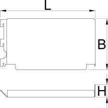 990BA1-Juego de tapas para encimera esquinera, 2 piezas