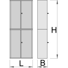 949-BLACK Armario para herramientas NEGRO 695 x 660 x 2030