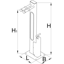 1693ES- Estación de auto-reparación con la bomba de acero inoxidable para exteriores