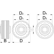 1671.T47- Extractor para caja de centro dos servicios para DUB y PRAXIS