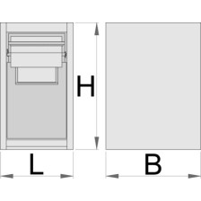 990BIN-BLACK Armario de limpieza para banco de trabajo modular NEGRO