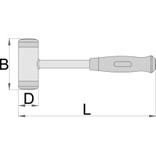 819A Martillo de poliuretano antirrebote 55