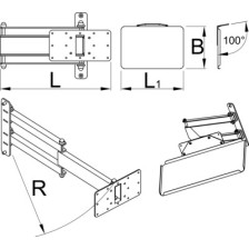 1693EL.2-Soporte para ordenador portátil con brazo plegable para 1693EL
