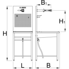 990SIN-Fregadero para servicio de suspensión-
