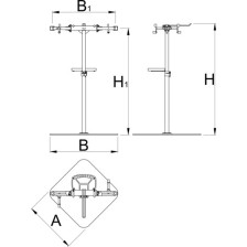 1693CM-Caballete de reparación profesional con doble pinza, Master-