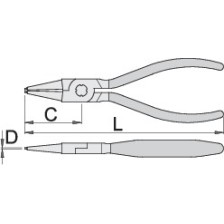 536PLUS/1PR-Alicates para arandelas interiores, rectos-180 (19-60mm)