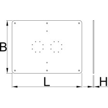 1693EL.22-Placa fija para dos soportes de reparación eléctricos