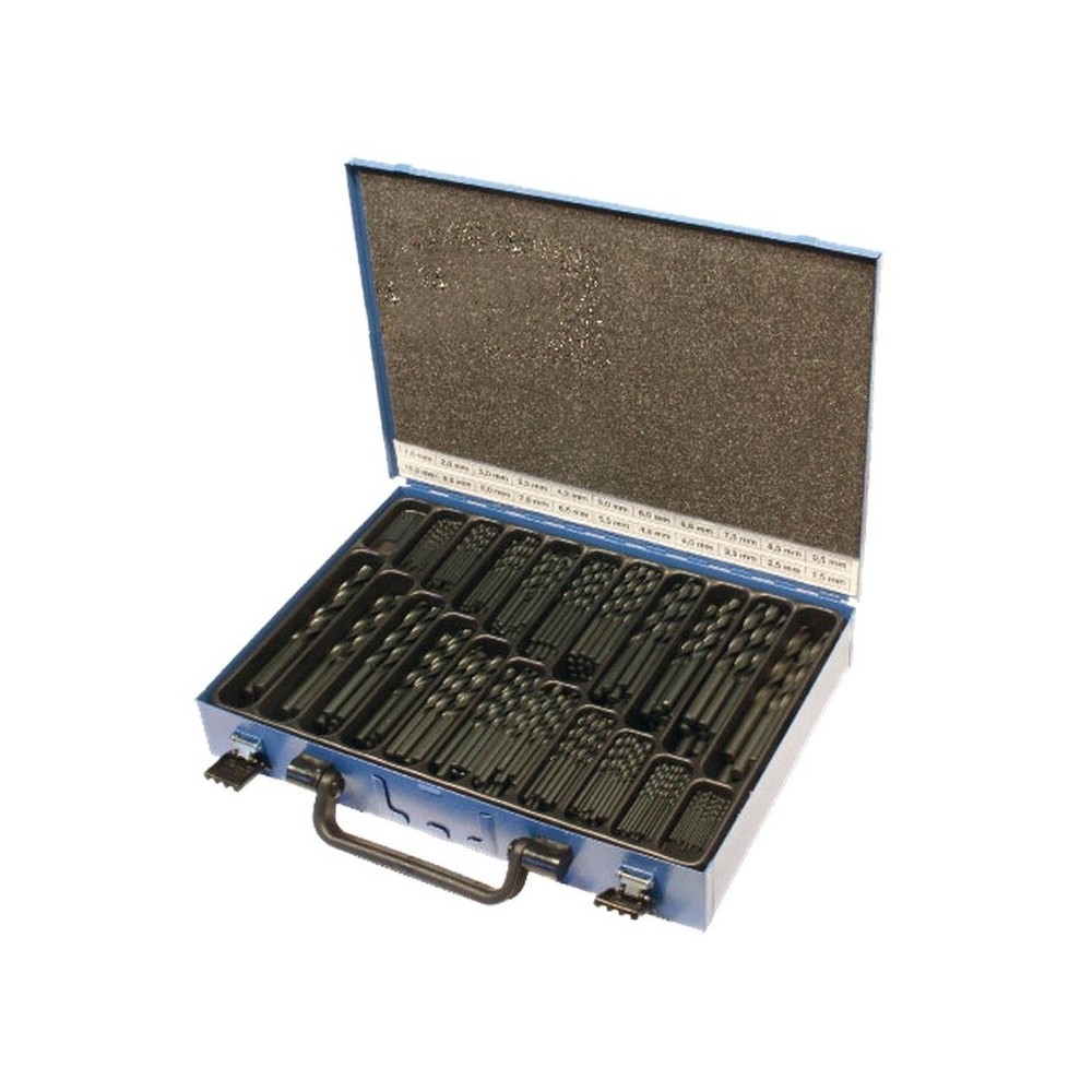 Broca espiral HSS segura, 330 piezas 'E CO-LINE' DIN 338 / forjada en rollo