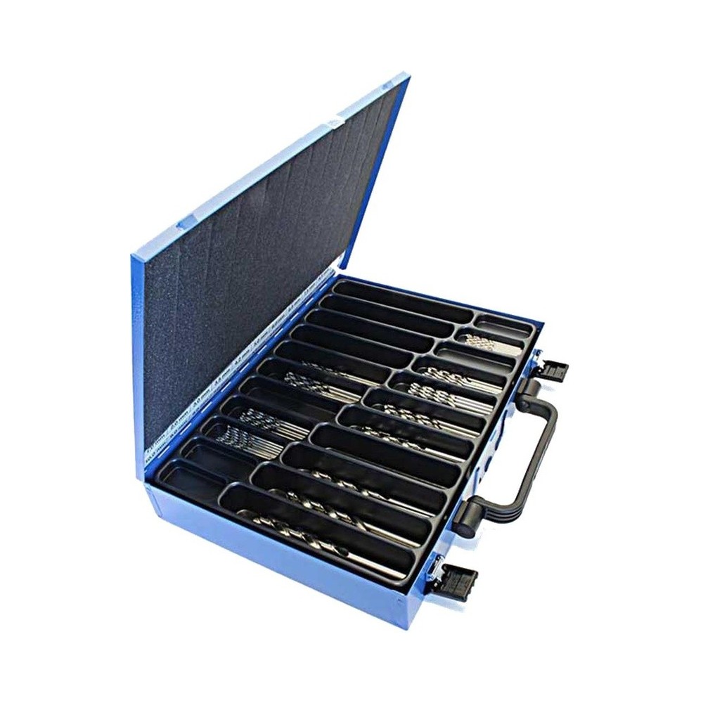 Broca helicoidal SHSS safe 120 premium con casete de 84 piezas.