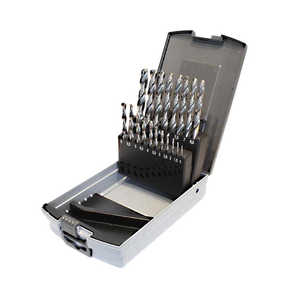 Juego de brocas helicoidales SHSS tipo 120-F3 PREMIUM 1 - 10 mm a partir de 4,0 mm con vástago plano triangular