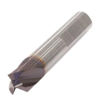 Fresa de punta para soldadura por puntos de carburo sólido, 3 flautas, 8 x 45 mm, recubierta de Ti AlN