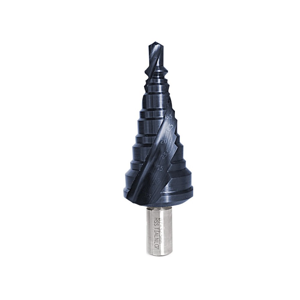 Broca escalonada HSS 4-12 mm TIN recubierta de aluminio