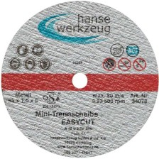 Mini disco de corte 'Easy-Cut' para chapa metálica 65 x 1,0 x 6,0 mm (paquete de 25)