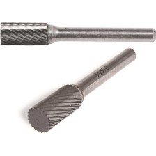 Fresa rotativa de carburo, forma cilíndrica plana, 10 mm, 'diente liso', sin