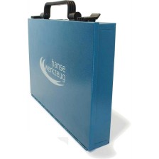 Caja fuerte para brocas helicoidales, vacía, con inserto de 22 compartimentos