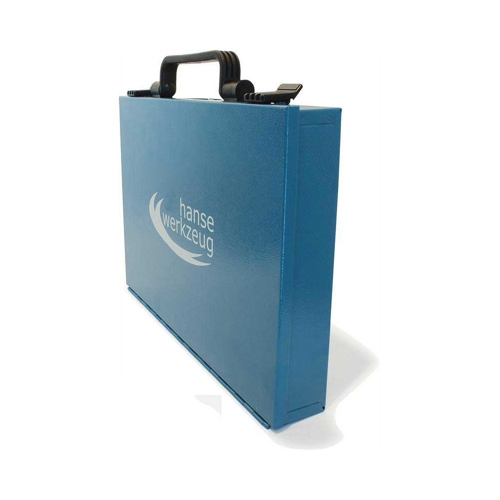 Caja fuerte para brocas helicoidales, vacía, con inserto de 22 compartimentos