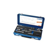 Juego de llaves de tubo de 1/4', 37 piezas.