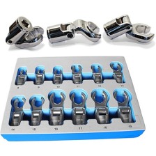 Juego de llaves de vaso articuladas de 3/8', 12 piezas, tamaños 8-19 mm