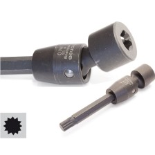 Llave de tubo con rótula de dientes múltiples M10 (XZN)