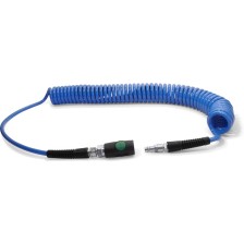 Manguera espiral de alto rendimiento de 8 x 12 mm/6 m con acoplamiento de seguridad incluido.