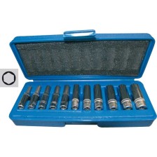 Juego de llaves de tubo largas de 1/4', 11 piezas