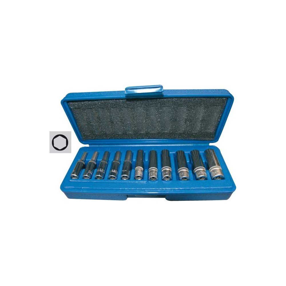Juego de llaves de tubo largas de 1/4', 11 piezas