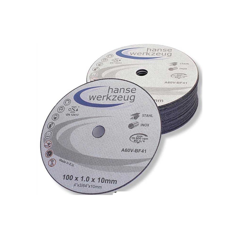 Juego de 25 discos de corte para amoladoras de profundidad Ø 100 mm (paquete de 25)