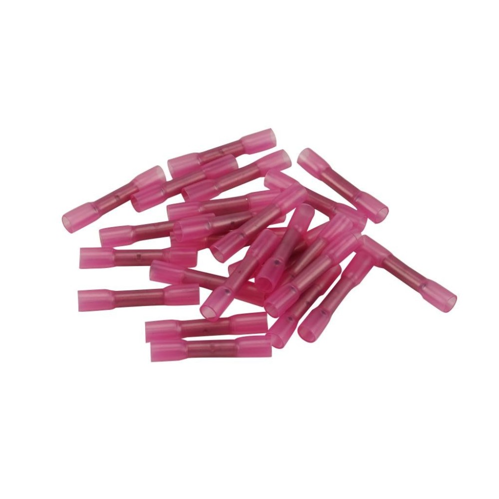 Conectores a tope de 0,5 a 1,0 mm 'rojos' (paquete de 25)