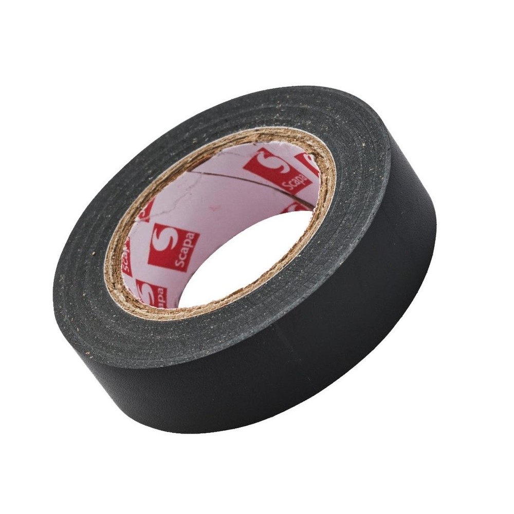 Cinta aislante 'negra' de -30 a 90 °C, 15 mm de ancho, 10 m, paquete de 10