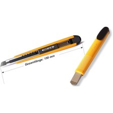 Cuchillo multiusos con hoja desprendible de 9 mm de ancho.