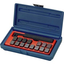 Juego de 16 abrazaderas de carrocería en estuche