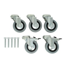 Juego de ruedas de 75 mm con 5 ruedas para taburete de montaje Sigma 400S con base de acero