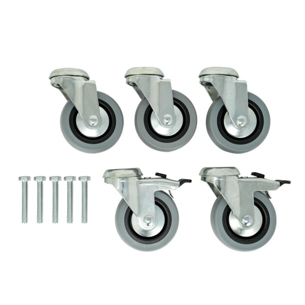 Juego de ruedas de 75 mm con 5 ruedas para taburete de montaje Sigma 400S con base de acero