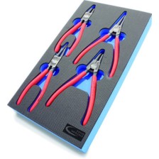 Juego de 4 alicates de seguridad con inserto de espuma