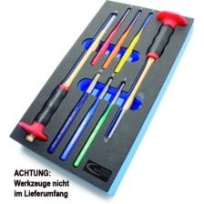 Inserto de espuma para carro de taller para juego de punzones de 8 piezas.