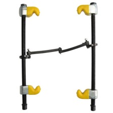 Compresor de resorte tamaño 2/300 mm con ganchos recubiertos de plástico y protección de seguridad
