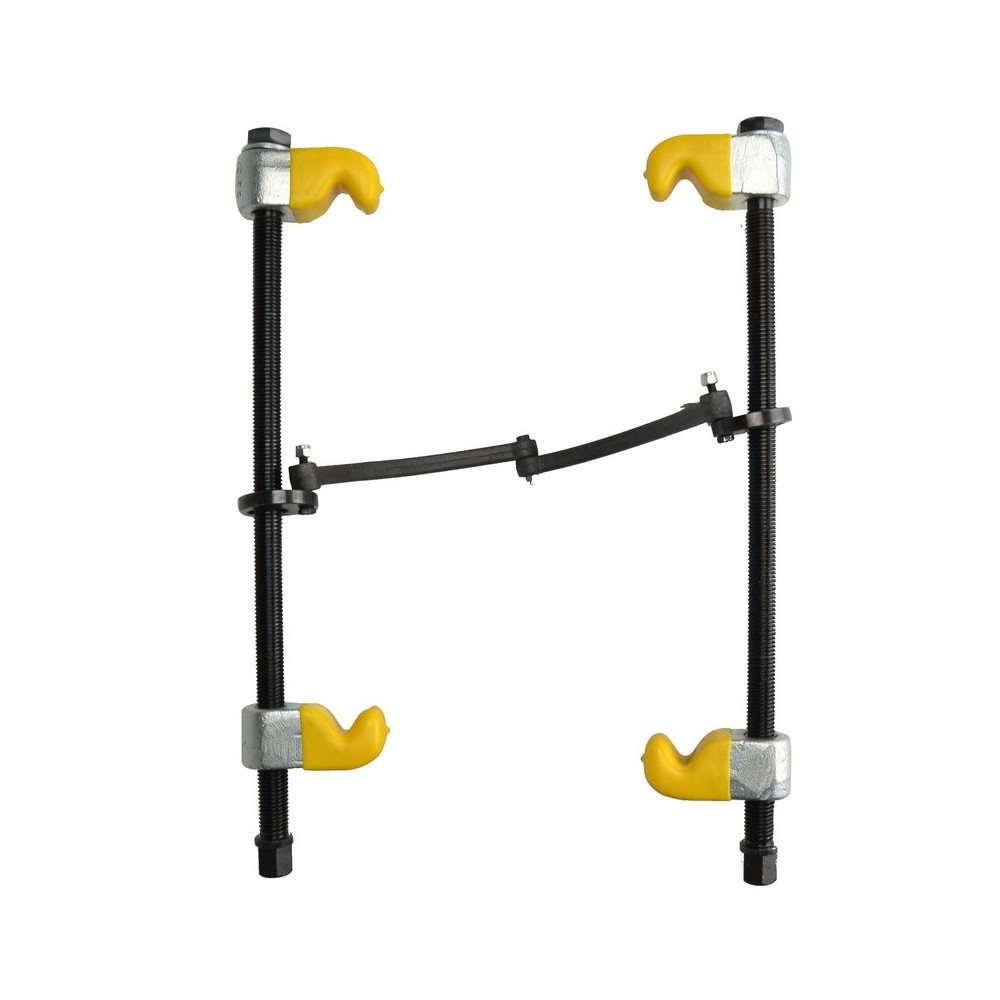 Compresor de resorte tamaño 2/300 mm con ganchos recubiertos de plástico y protección de seguridad