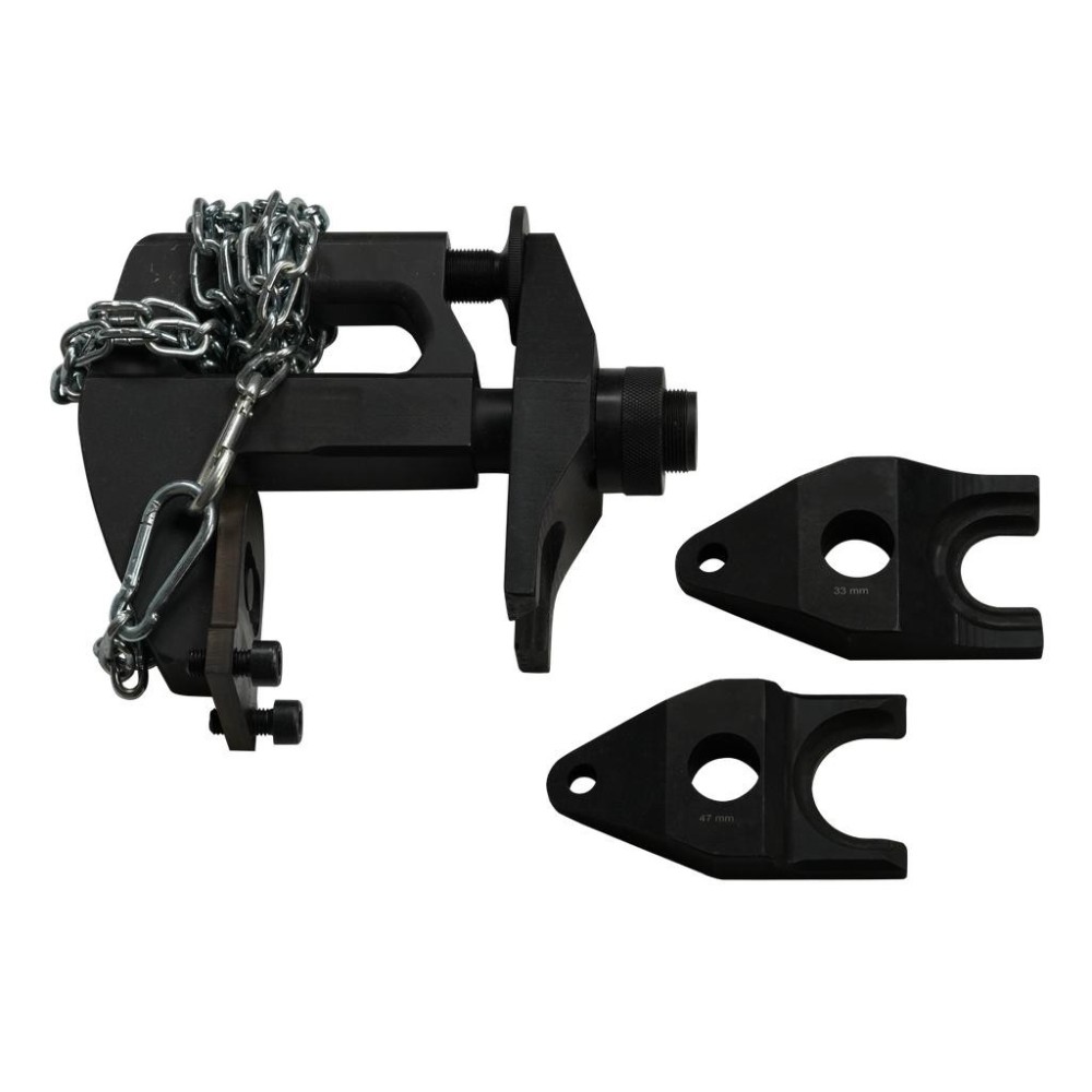 Unidad básica de extractor de cabezal esférico que incluye 3 horquillas de 25 mm, 33 mm y 47 mm sin cilindro hidráulico