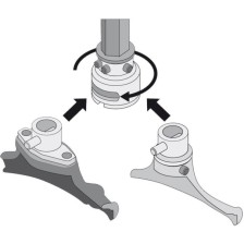 Soporte de cambio rápido para desmontadora de neumáticos, montaje Ø 29 mm