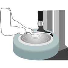 Soporte de cambio rápido para desmontadora de neumáticos, montaje Ø 29 mm