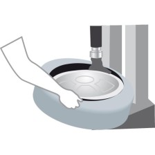 Soporte de cambio rápido para desmontadora de neumáticos, montaje Ø 29 mm