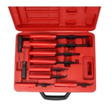 Juego de alicates para anillos de retención, 12 piezas en estuche de plástico