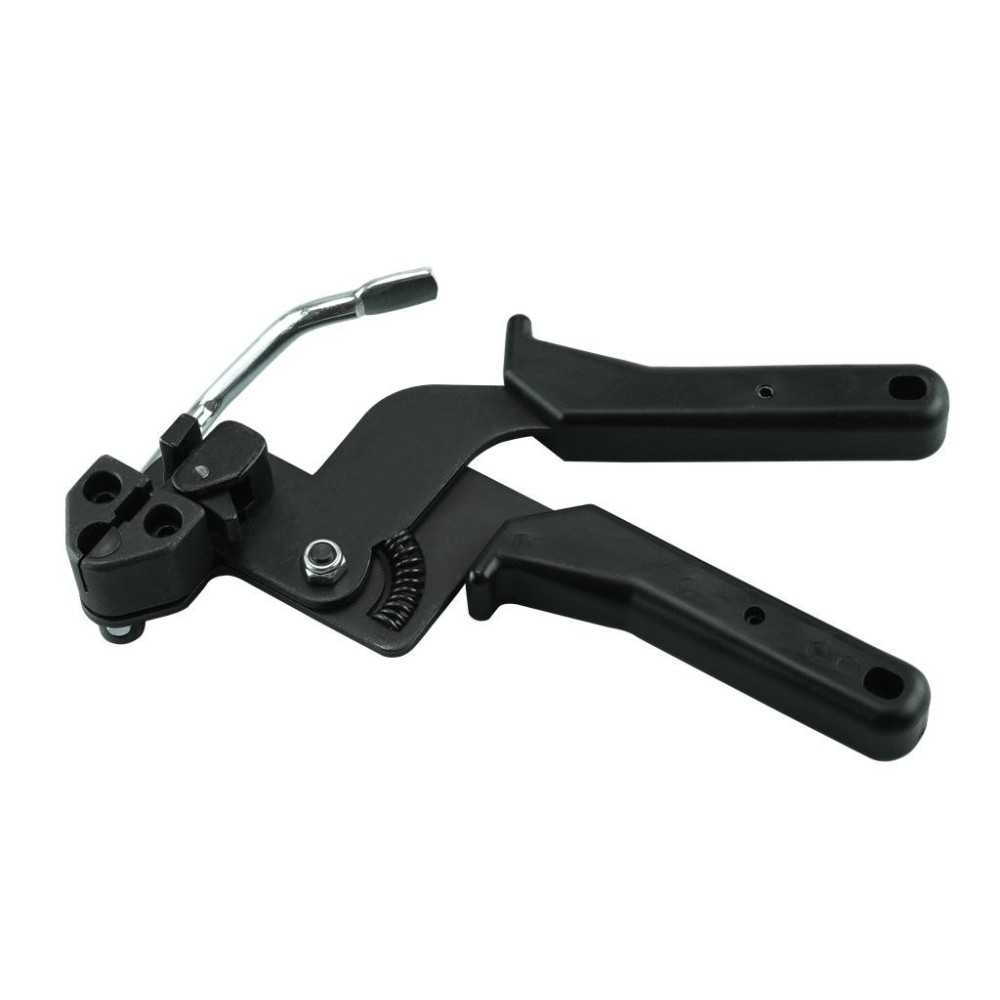 Herramienta tensora de abrazaderas de manguera para abrazaderas de acero inoxidable con bloqueo de bola de hasta 12 mm de ancho