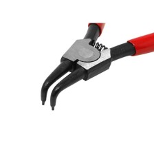 Alicates para anillos elásticos para anillos externos, doblados a 90°, diámetro de 10 a 25 mm, puntas de 1,3 mm