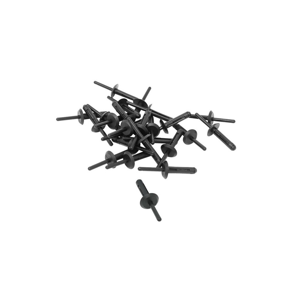 Remaches de plástico PU 25 piezas Ø6,3 mm x 25,2 mm longitud de sujeción: 4,0 mm - 10,0 mm