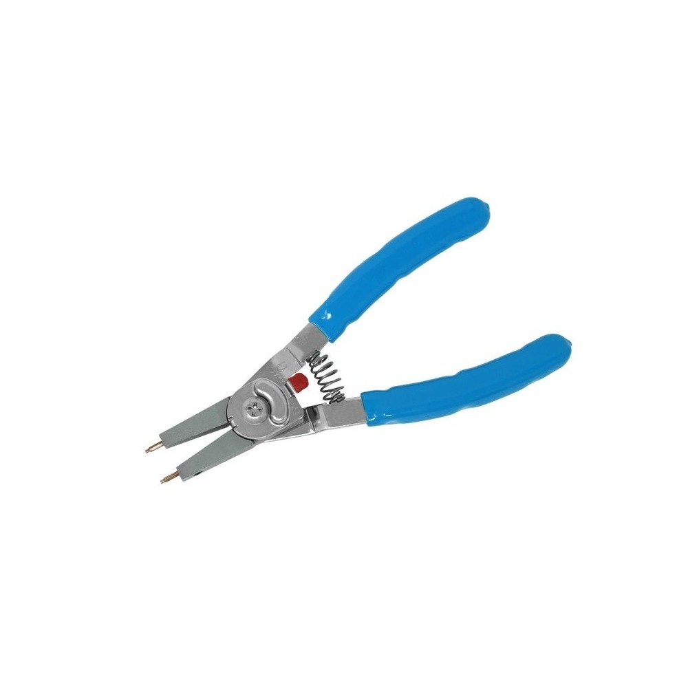 Alicates para anillos de retención tamaño II longitud 200 mm con puntas intercambiables 0° y 90°